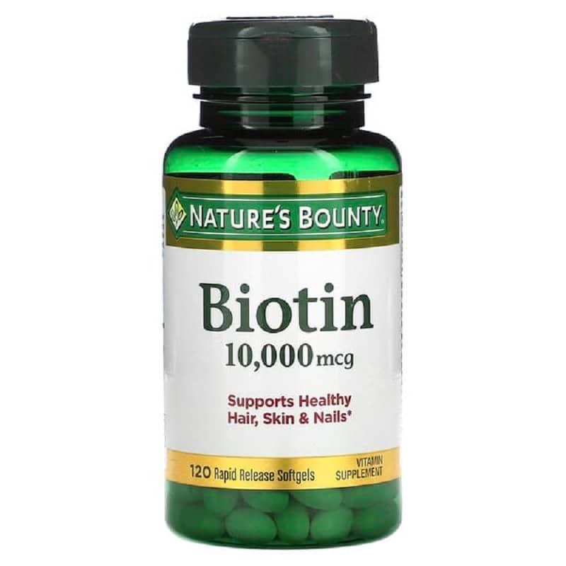 مکمل بیوتین ۱۰/۰۰۰ نیچرز بونتی Nature’s Bounty Biotin 10,000 mcg