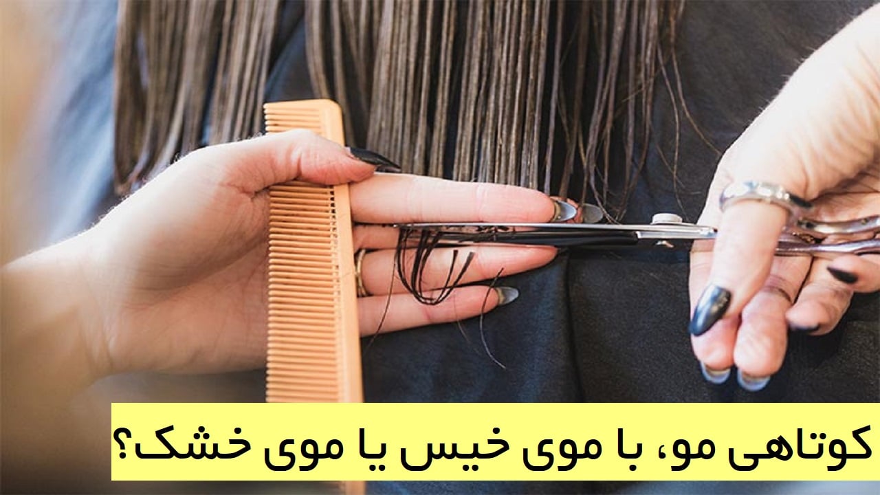 کوتاهی مو، با موی خیس یا موی خشک؟