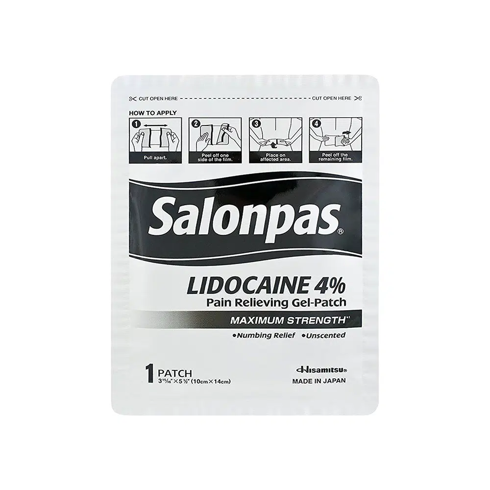 چسب ژلی کاهش درد لیدوکائین سالون‌‌پس Salonpas