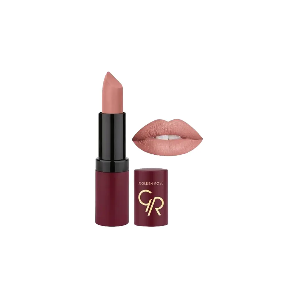 رژ لب جامد مخملی مات ولوت گلدن رز Golden Rose برای مقاله