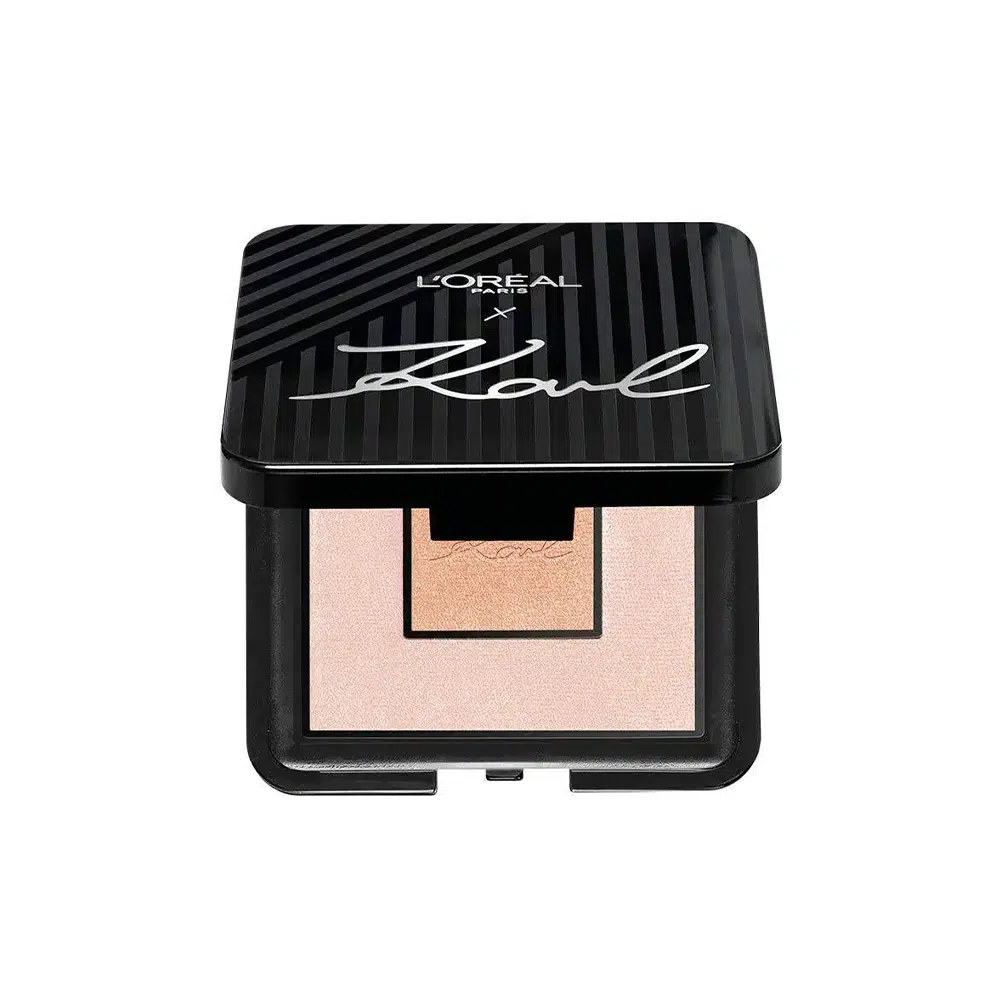 هایلایتر پودری لوریل و کارل Loreal x Karl برای قسمت بلاگ