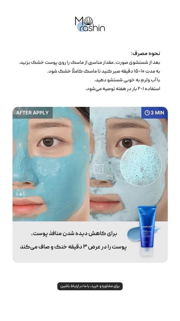 ماسک کنترل منافذ و جوش‌ سر سیاه مدیکیوب Medicube