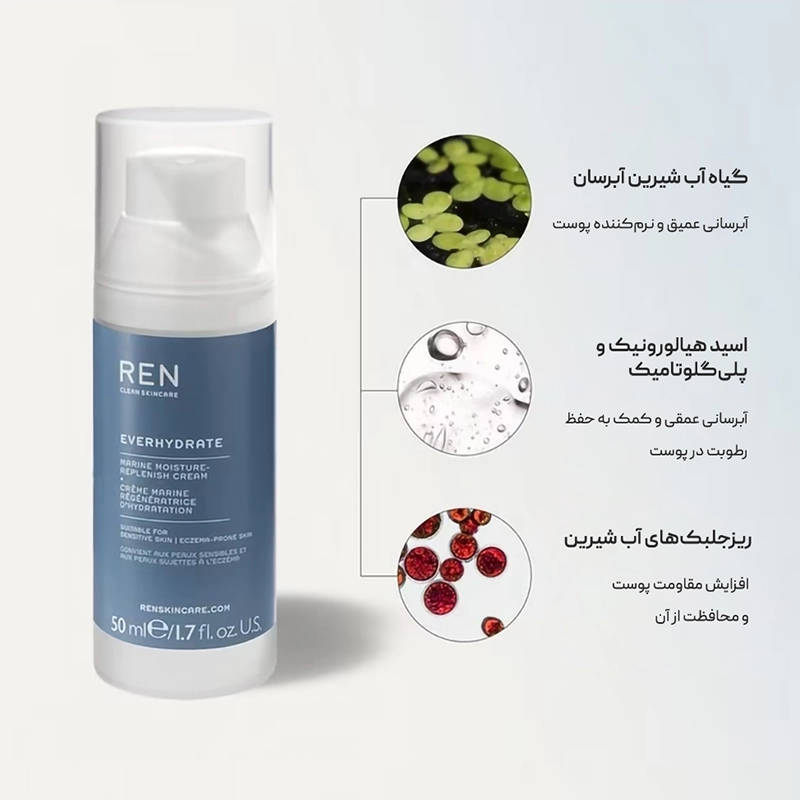 کرم آبرسان و مرطوب‌ کننده دریایی رن Ren